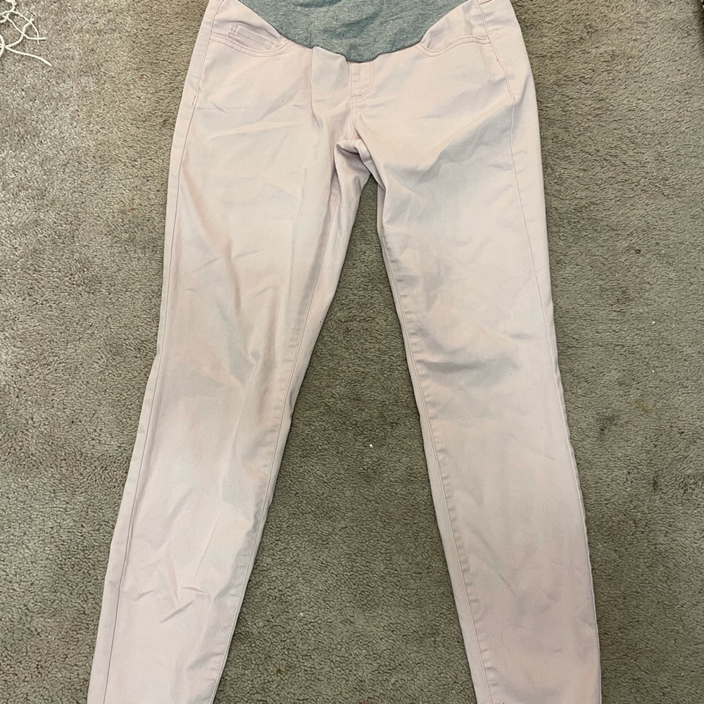 Thyme Maternity pink skinny jeans, size small